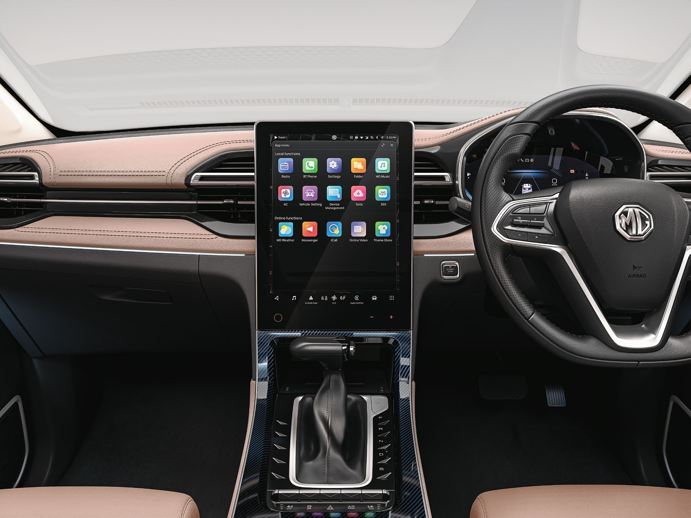 MG Hector Plus — 14-inch (35.56 cm) HD portrait infotainment touchscreen