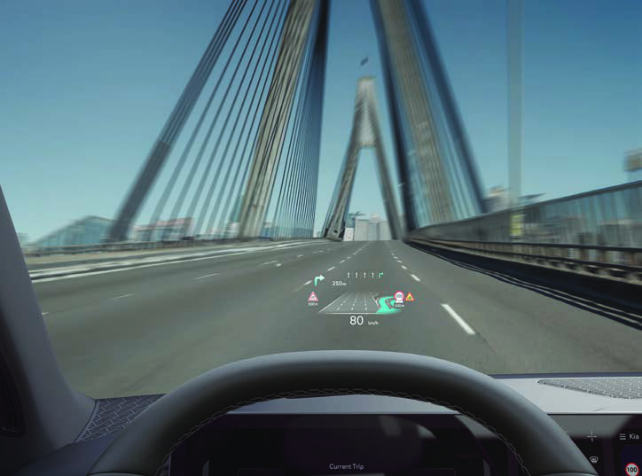 Kia EV9 — Head-up Display with windshield projection