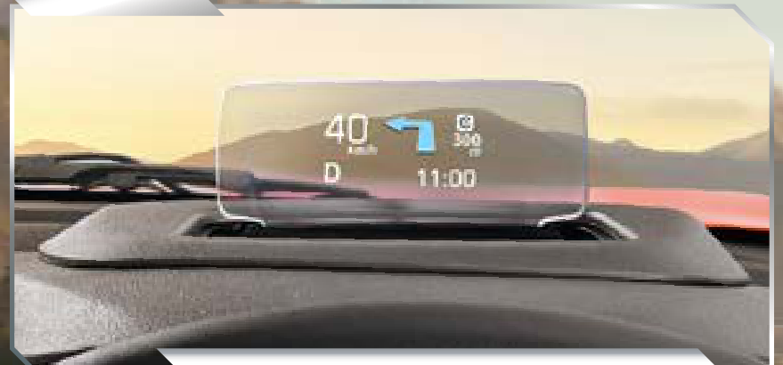 Toyota Urban Cruiser Taisor — Head-up display projecting speed and navigation