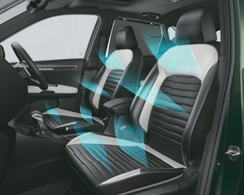 Kia Sonet — Front ventilated seats with airflow through the cushions