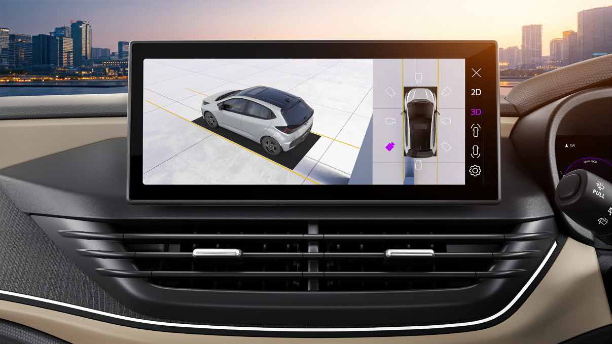 Tata Altroz — 360-degree HD Surround View System with 2D/3D views on the touchscreen