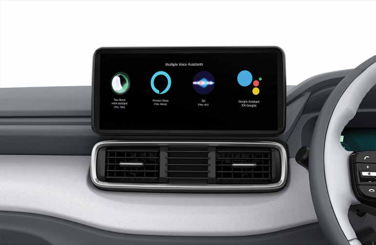 Tata Punch EV — Multiple voice assistants — Hey Tata, Alexa, Siri and Google Assistant
