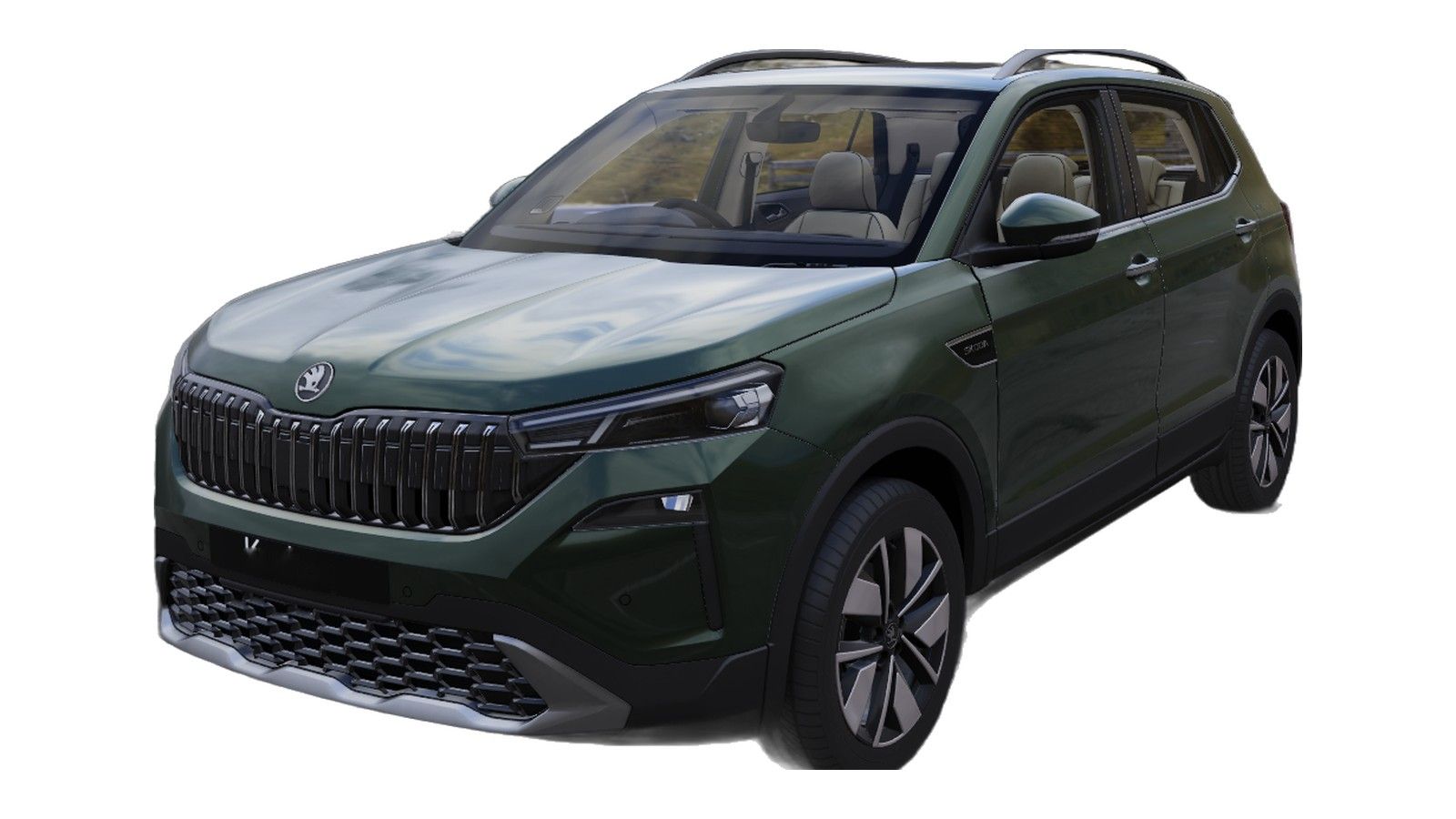 Skoda Kushaq in Shimla Green