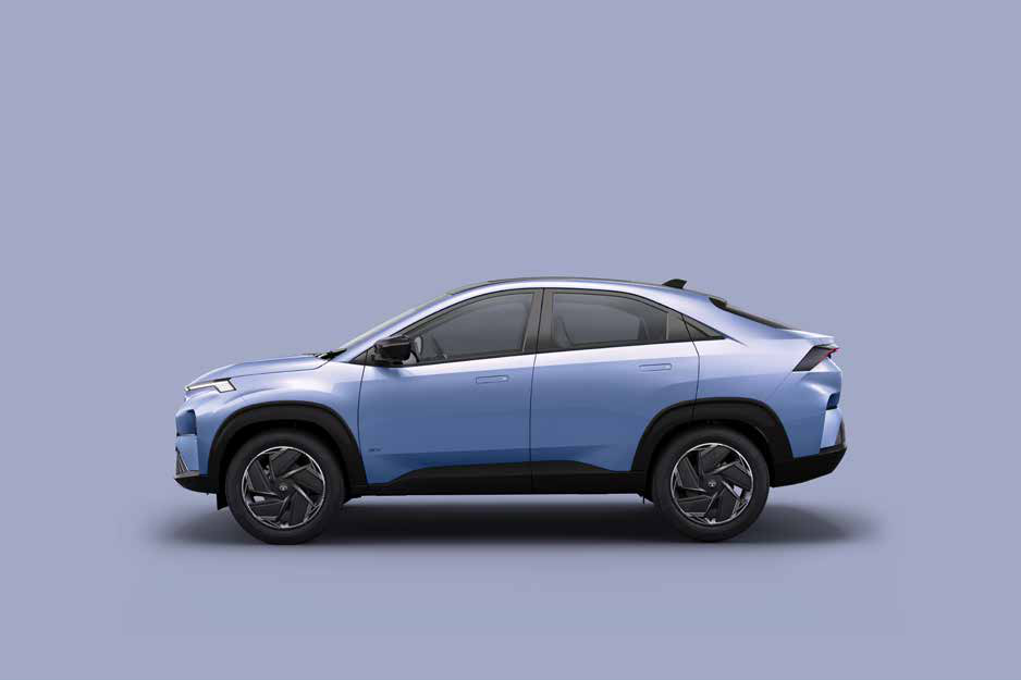 Tata Curvv EV — Two personas - Accomplished X 55 and Empowered X 55 - in five colours including Empowered Oxide and Virtual Sunrise