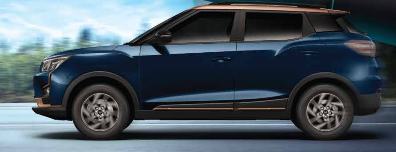 Mahindra XUV400 — Dual-tone body with satin copper roof and black cladding