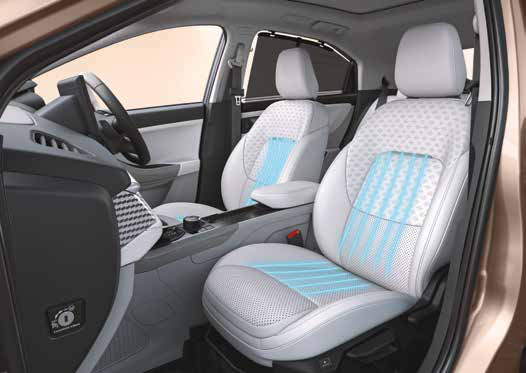 Tata Curvv — Ventilated front seats with perforated upholstery keep occupants cool in city traffic.