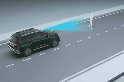 Hyundai Alcazar — Forward collision-avoidance assist - pedestrian (FCA-Ped)