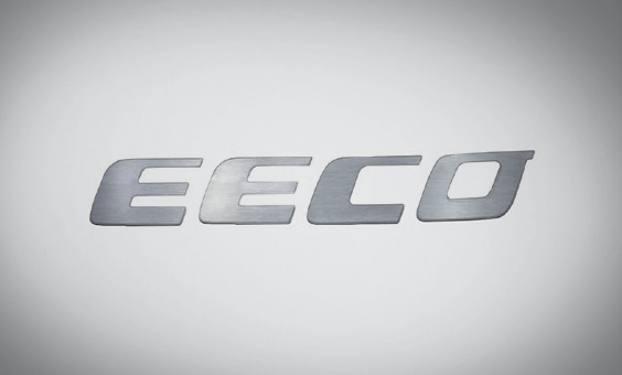 Maruti Suzuki Eeco — Brushed-metal EECO body emblem.