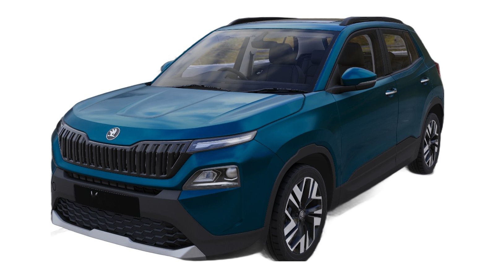 Skoda Kylaq in Lava Blue