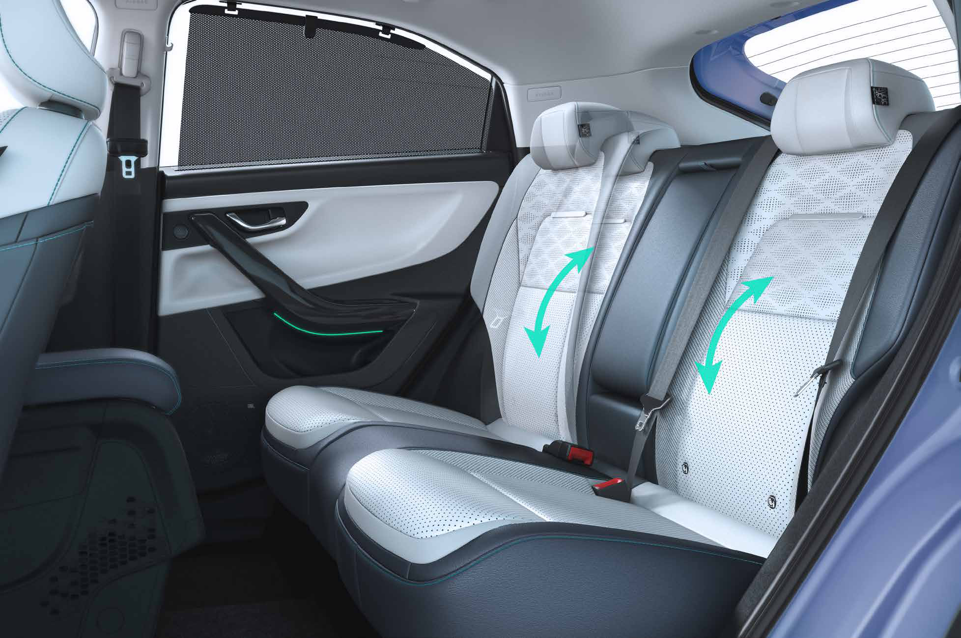 Tata Curvv EV — 2-stage rear seat recline lets rear passengers pick their backrest angle