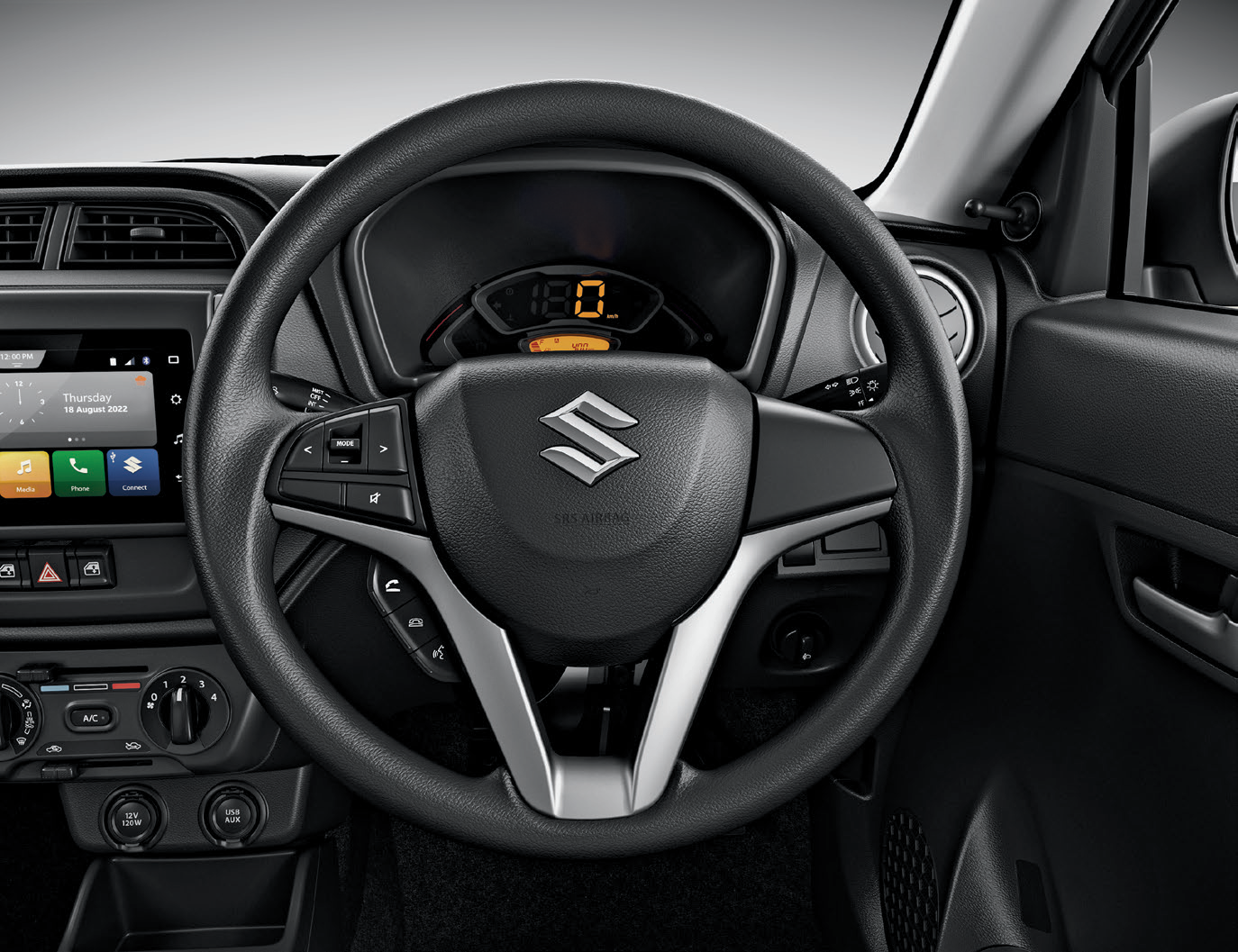 Maruti Suzuki Alto K10 — Steering-mounted audio and voice-command controls