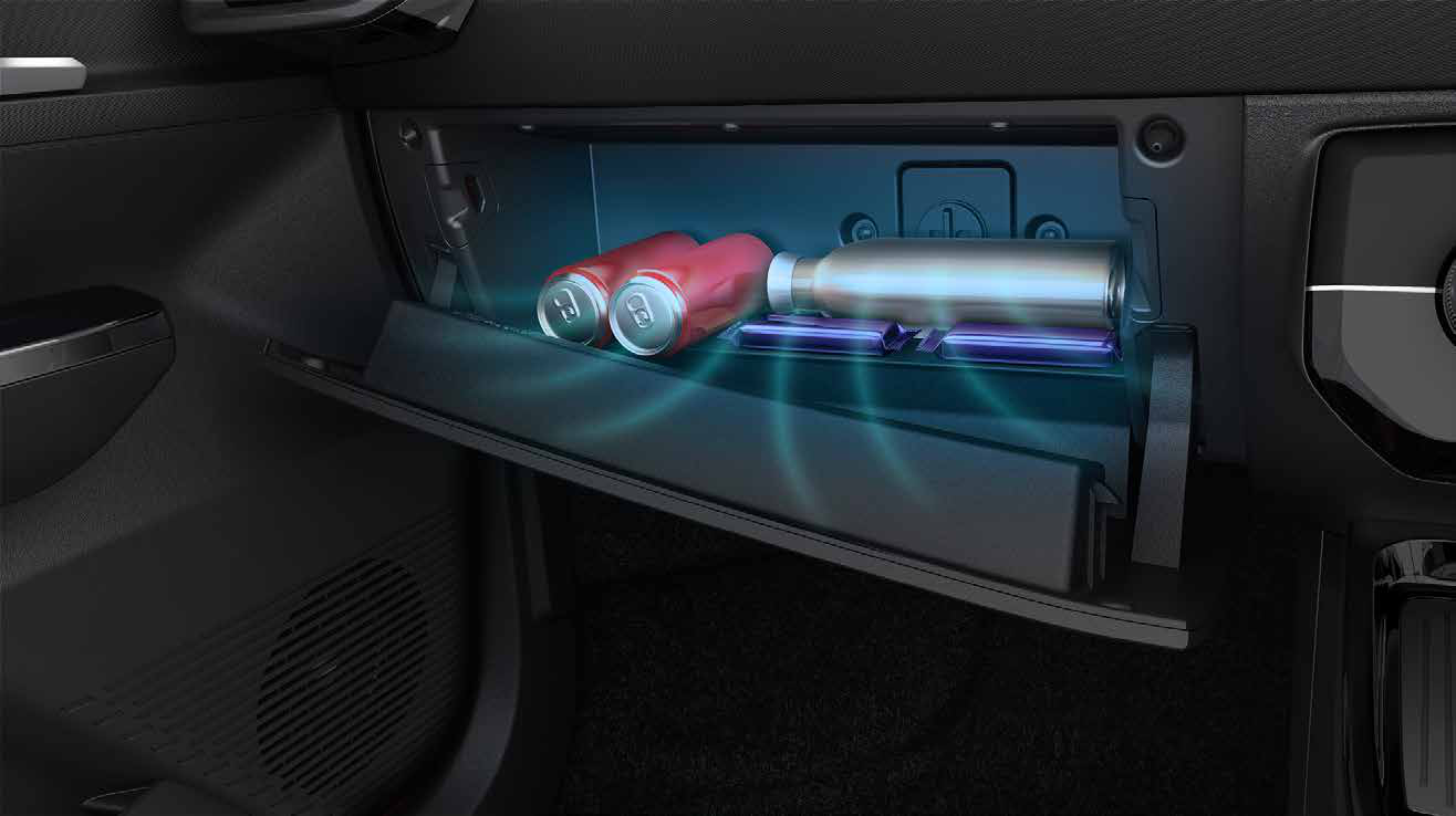 Tata Tiago — Cooled glovebox keeps drinks and cool essentials chilled right within reach