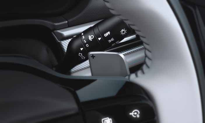 Tata Curvv EV — Paddle shifters toggle 4 regenerative braking levels, with customisable single-pedal drive