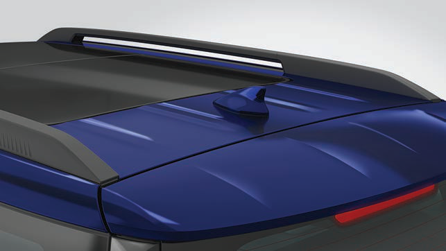 Kia Syros — Shark-fin antenna with integrated roof spoiler