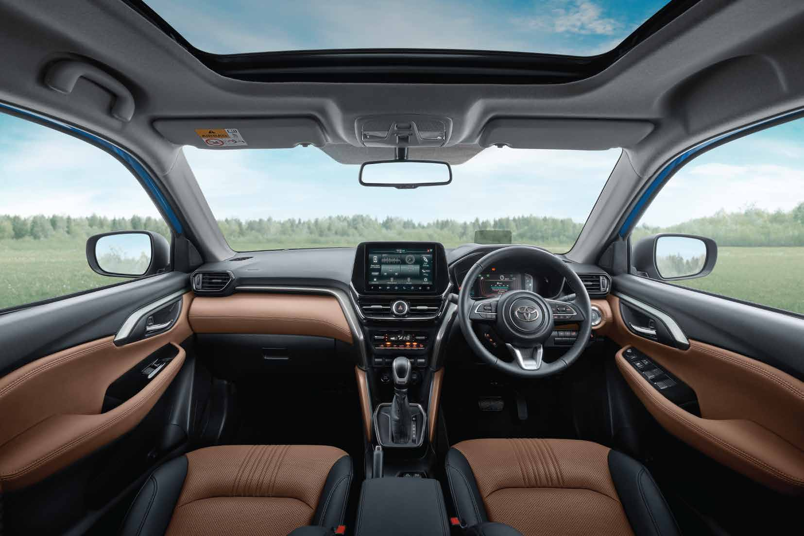 Toyota Urban Cruiser Hyryder — Dual-tone dashboard with 9-inch touchscreen and digital instrument cluster