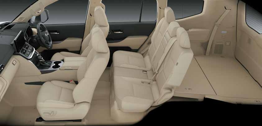 Toyota Land Cruiser — Spacious cabin with flat-folding rear seat rows