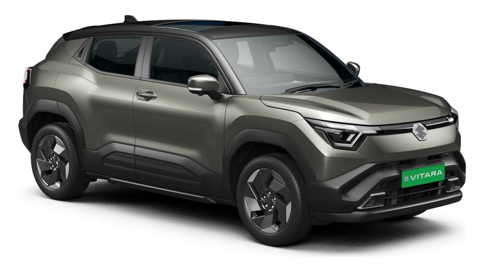 Maruti Suzuki e Vitara in Land Breeze Green with Bluish Black Roof