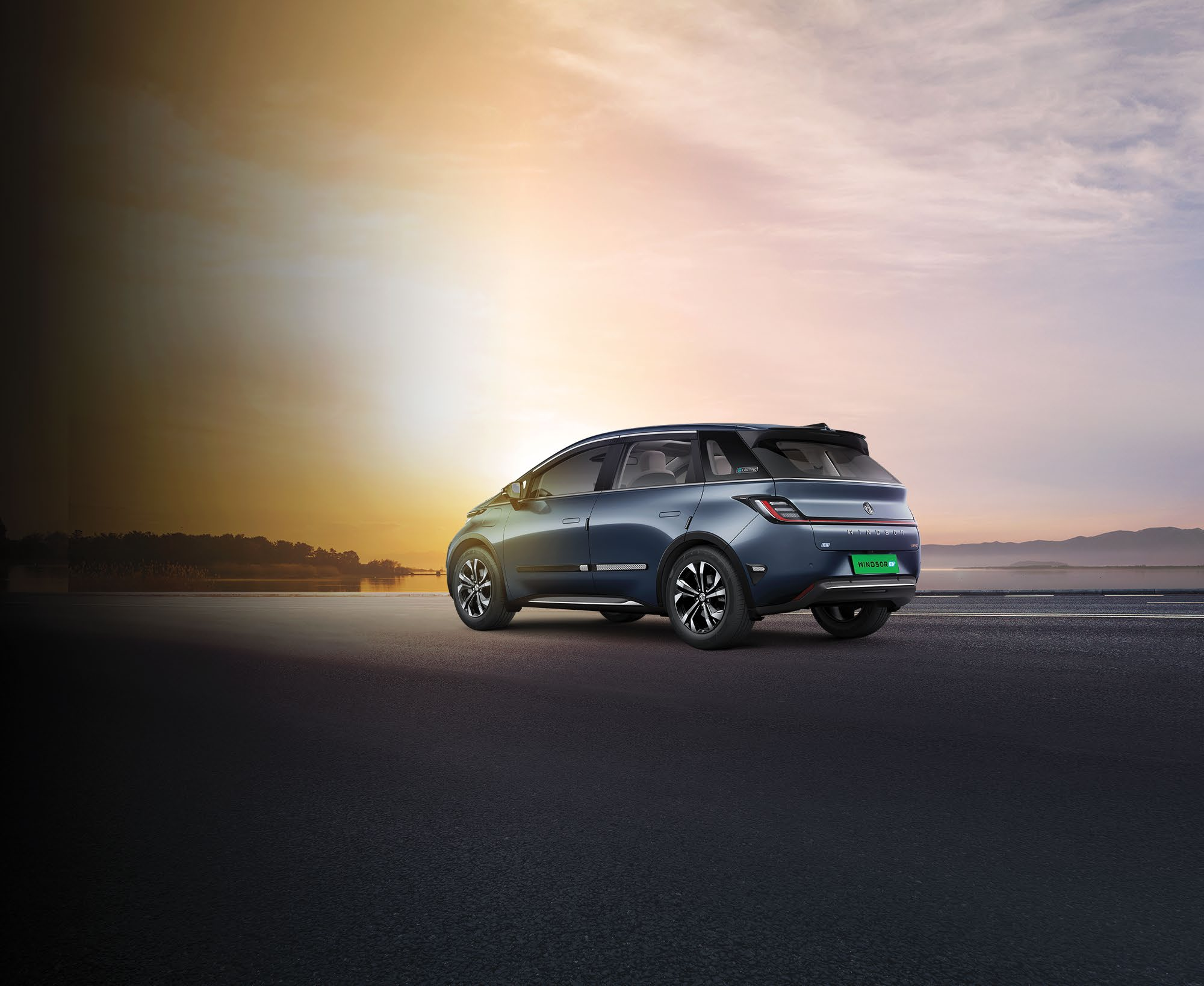 MG Windsor EV — Full-width connected LED tail lamps