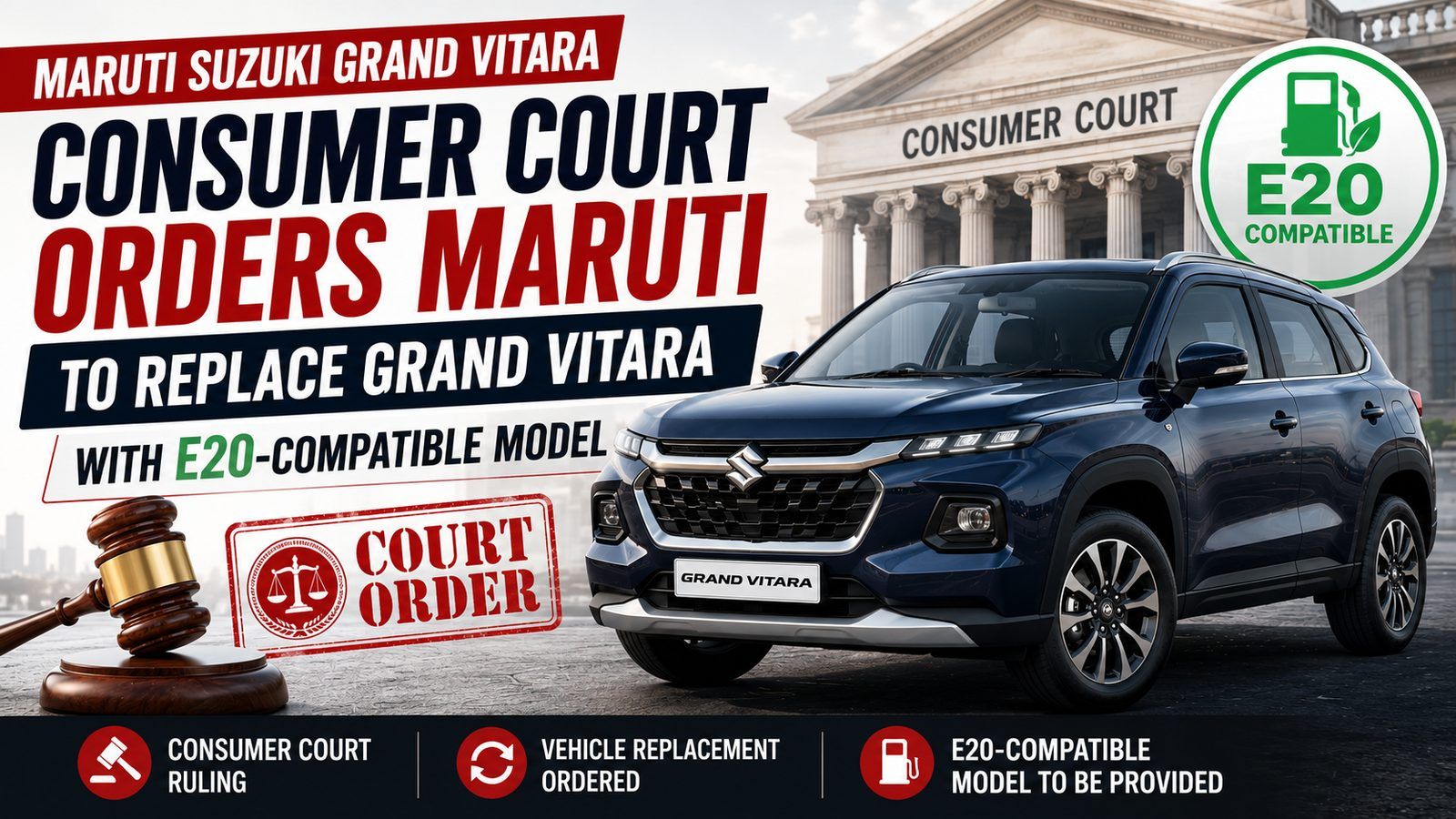 Maruti Grand Vitara: Raipur court orders replacement over E20 fuel row
