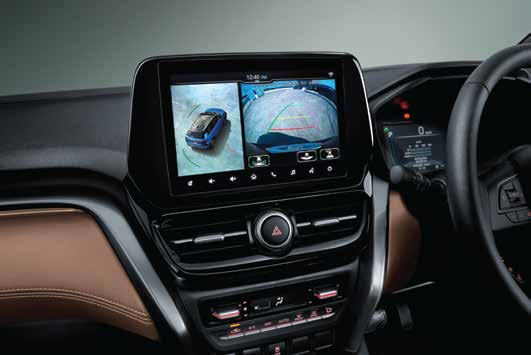 Toyota Urban Cruiser Hyryder — 9-inch touchscreen showing 360-degree panoramic view monitor