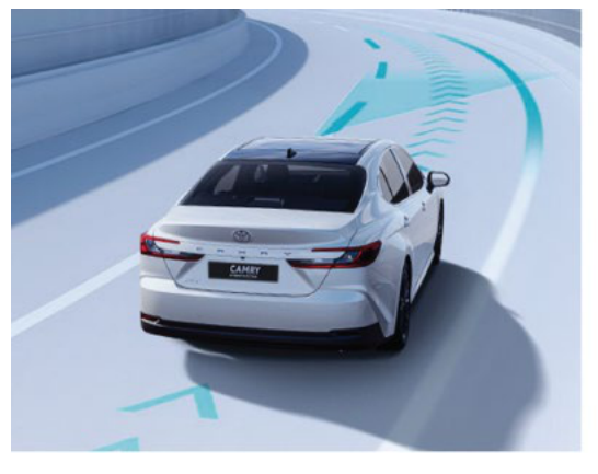 Toyota Camry — Lane Trace Assist keeps the car centred within its lane