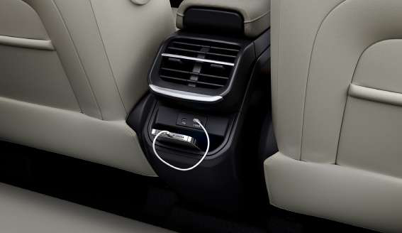 Tata Sierra — 65W USB Type-C fast-charging ports for both front and rear rows, with multimedia support up front