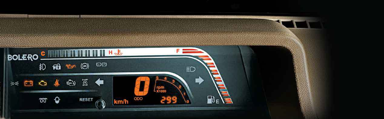 Mahindra Bolero — Driver information system with digital cluster