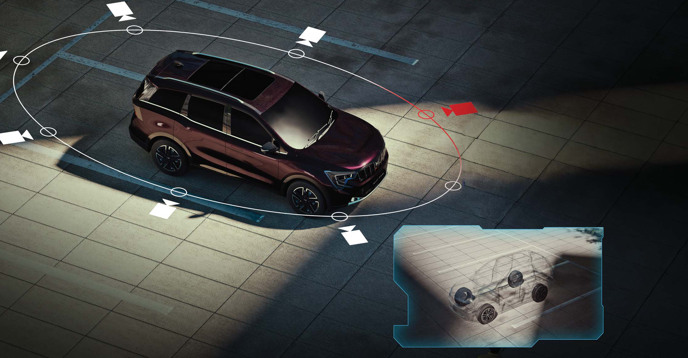 Mahindra XUV 7XO — 540-degree camera with digital video recording