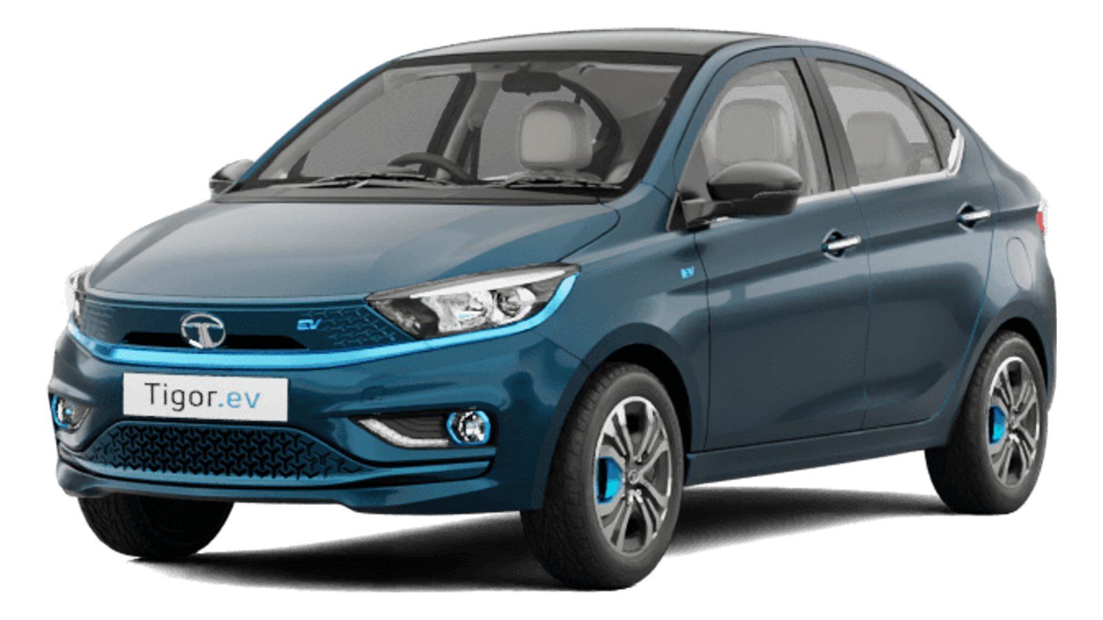 Tata Tigor EV in Signature Teal Blue