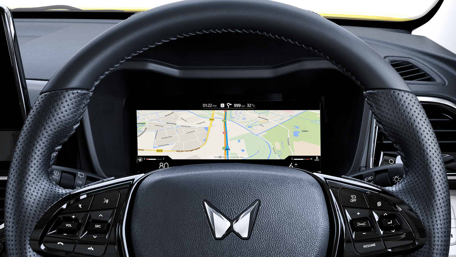 Mahindra XUV 3XO — Full-map navigation on the 26.03 cm digital cluster