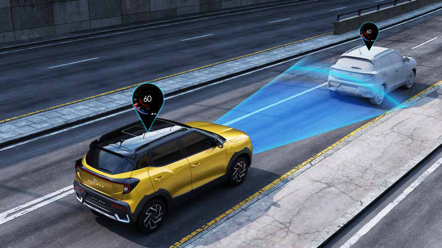 Mahindra XUV 3XO — Adaptive Cruise Control - radar-based distance keeping