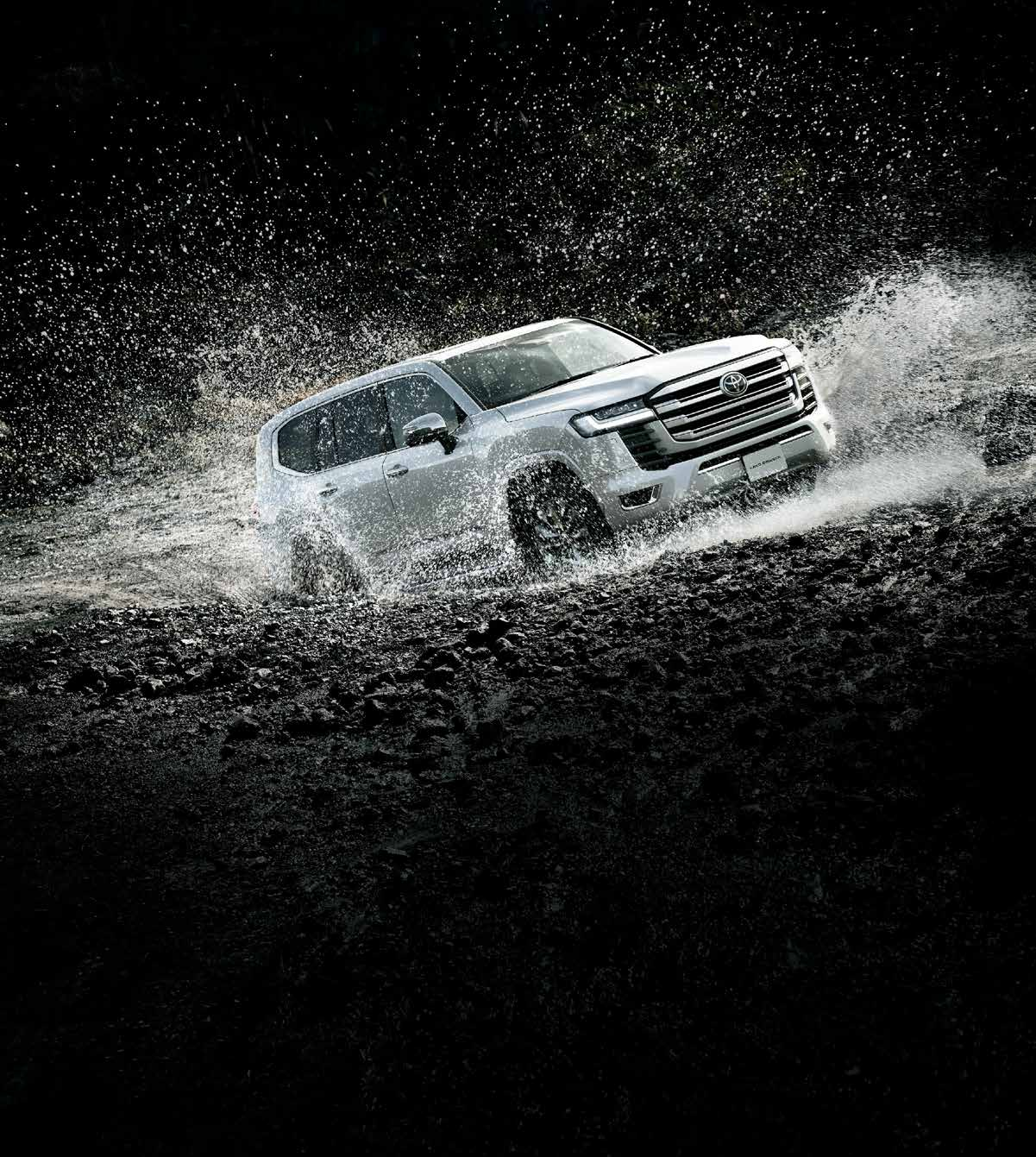 Toyota Land Cruiser — Wading through deep water off-road