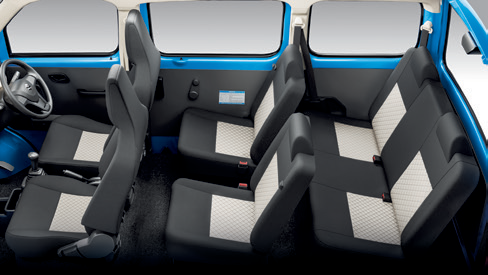 Maruti Suzuki Eeco — Cabin available in 5- and 6-seater layouts with fabric upholstery.