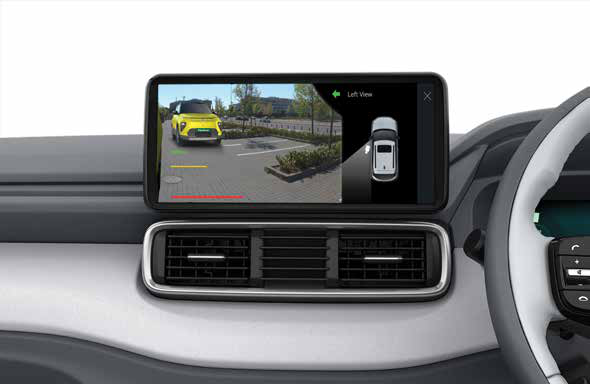 Tata Punch EV — Blind Spot View Monitor — an on-screen side view for confident lane changes and turns