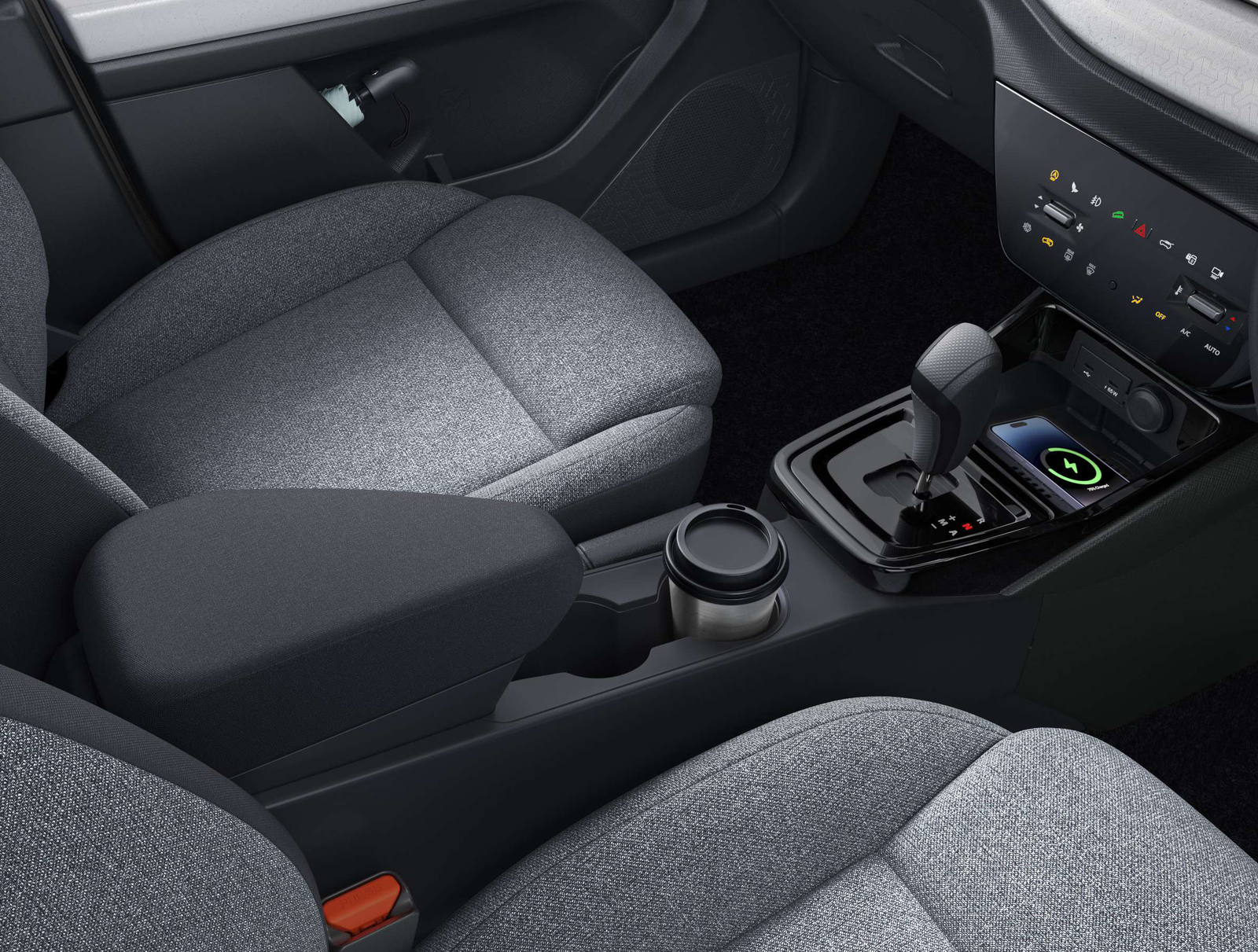 Tata Punch — CentraLuxe console with front armrest, cupholder and wireless charging pad