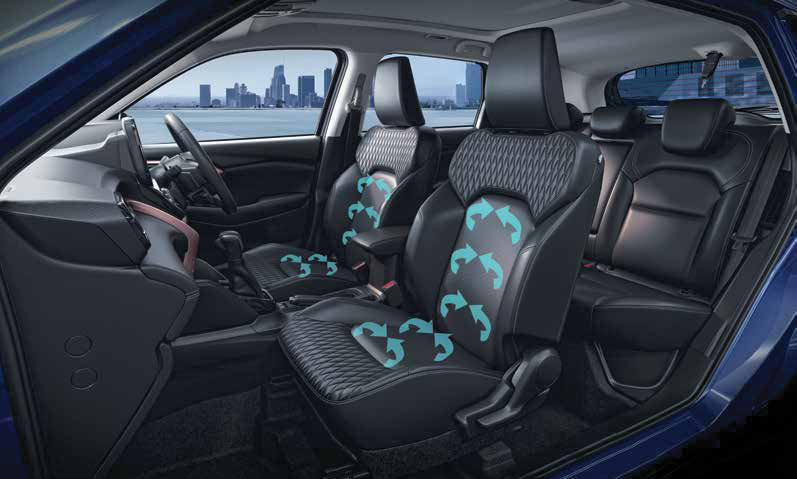 Maruti Suzuki Grand Vitara — Wireless smartphone charging pad with USB and 12V/120W outlets.
