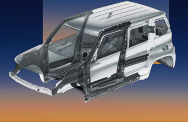 Mahindra Bolero Neo — High-strength steel body shell with body-on-frame construction