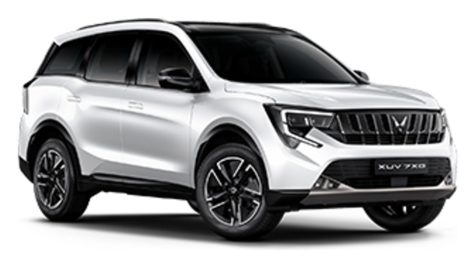 Mahindra XUV 7XO in Everest White with Stealth Black