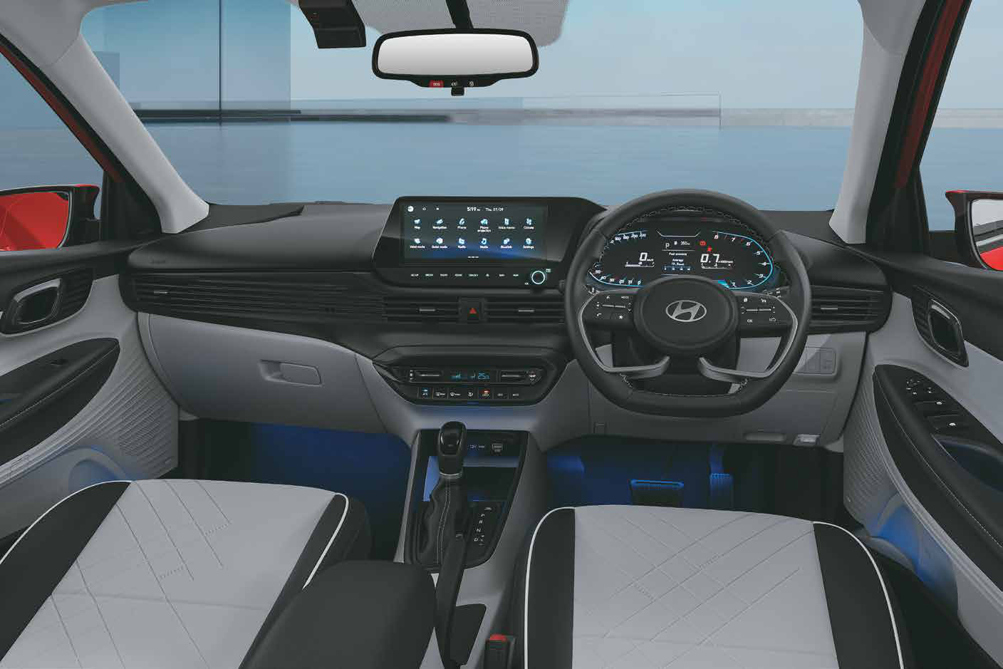 Hyundai i20 — Digital cluster with TFT multi information display