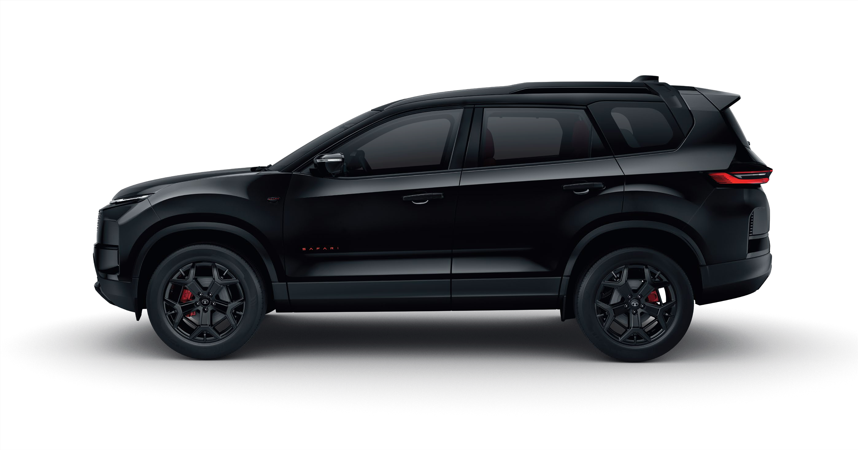 Tata Safari — Red #DARK Blackstone R19 alloys with red brake calipers