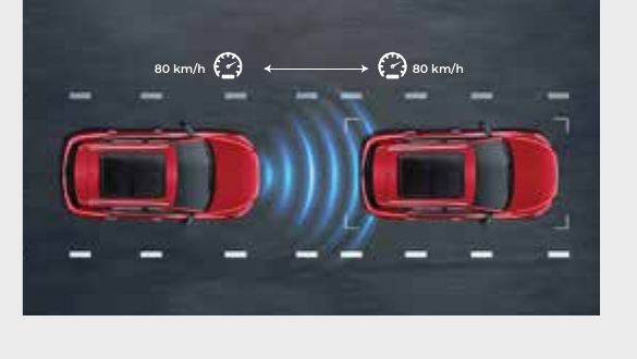MG Astor — Adaptive Cruise Control maintaining set speed and distance.