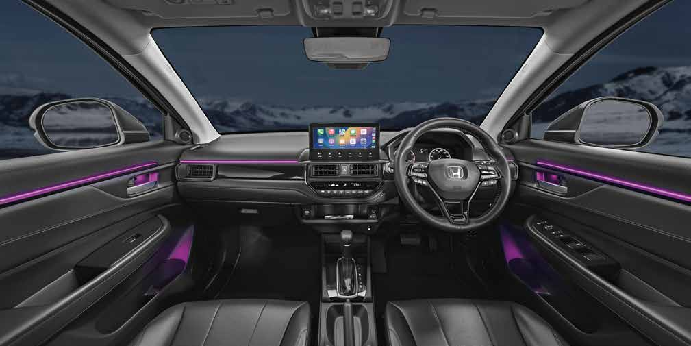 Honda Elevate — Black Edition cabin with multi-colour ambient lighting