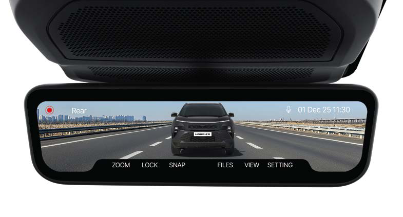 Tata Harrier — VisionEX e-IRVM with built-in dual dash cam and DVR