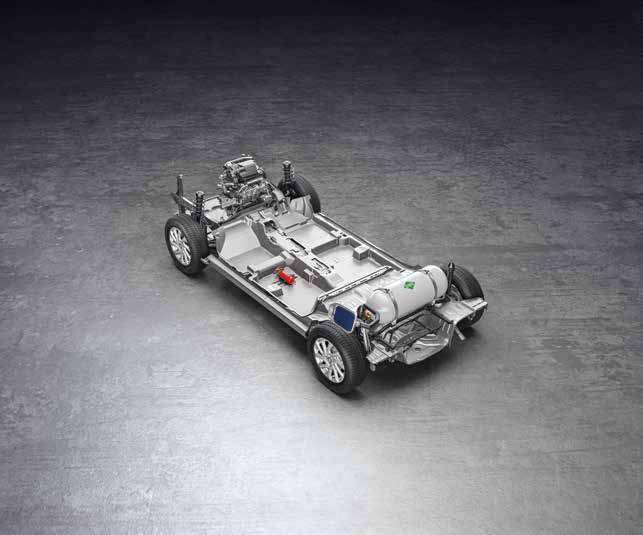 Maruti Suzuki Baleno — Factory-fitted CNG system with the cylinder integrated into the underbody platform.