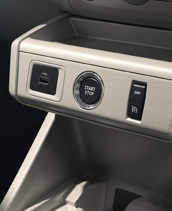 Renault Triber — Push-button engine start/stop with USB port