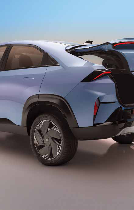Tata Curvv EV — Powered tailgate with gesture activation - opens hands-free with a kick below the bumper