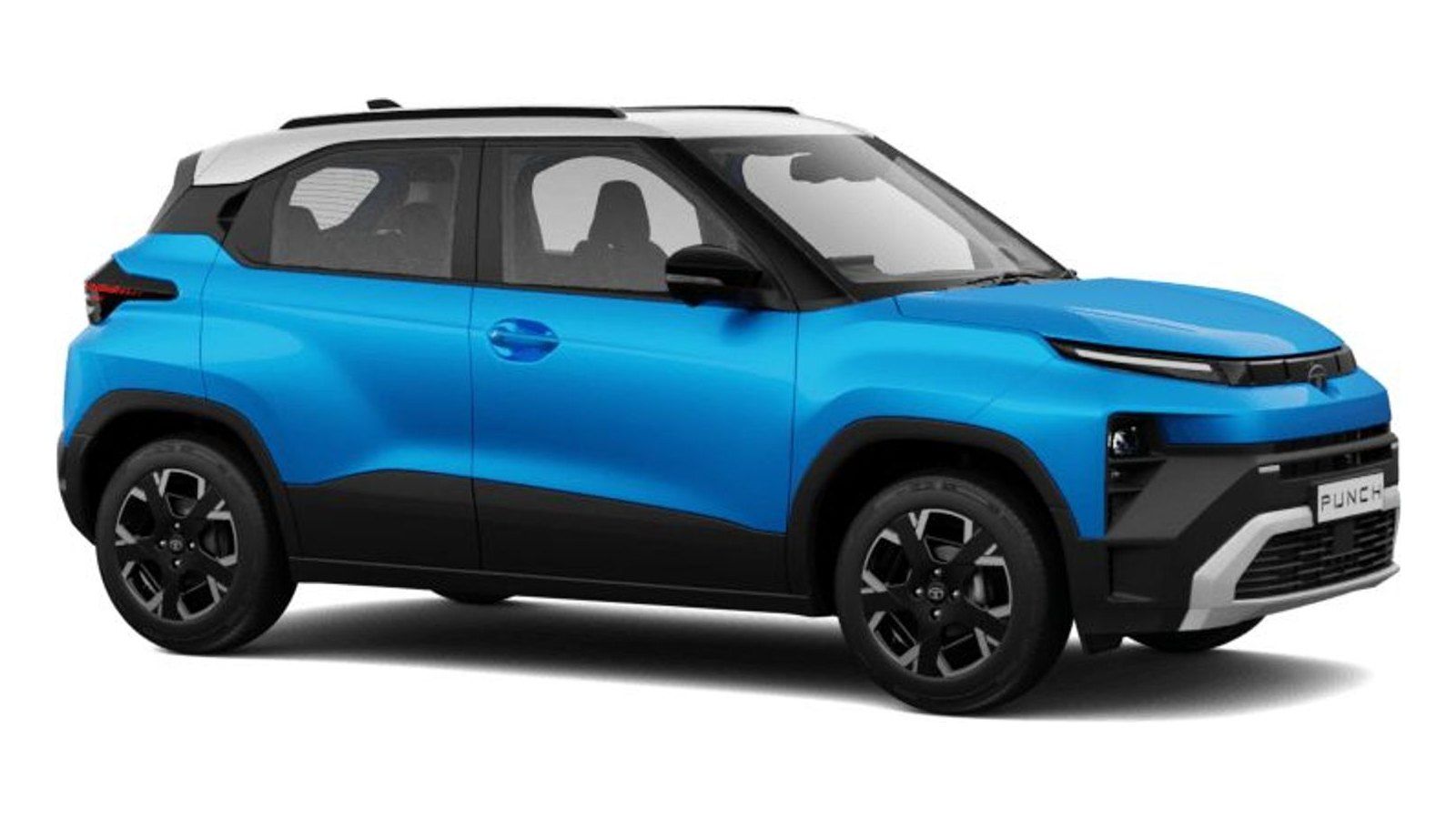 Tata Punch in Cyantafic Blue  With White roof