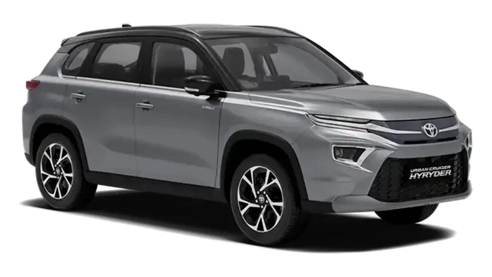 Toyota Urban Cruiser Hyryder in Enticing Silver × Midnight Black (Dual Tone)