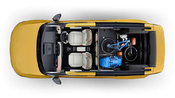 Tata Sierra — Segment-leading 622-litre boot that opens up to 1,257 litres with the rear seats folded - enough for a bicycle and camping gear