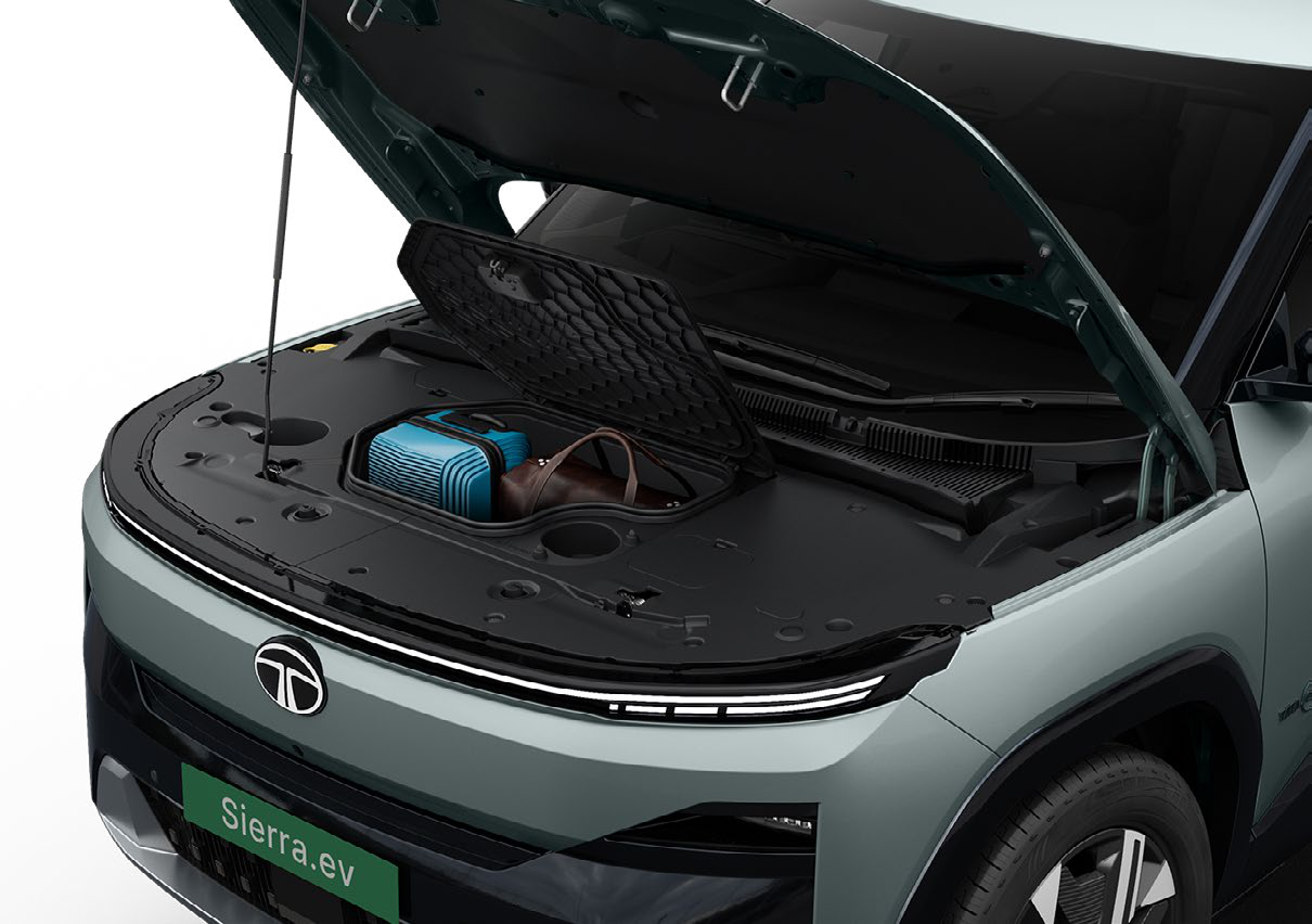 Tata Sierra EV — Front frunk storage adds extra carrying capacity under the bonnet